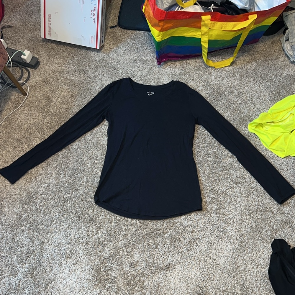 Bcg Basic Black Long Sleeve Tee Size Medium - image 1